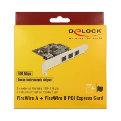 PCI Express x1 Karte to 3 x extern FireWire B + 1 x intern FireWire A — Buy in Cyprus with Fast Delivery
