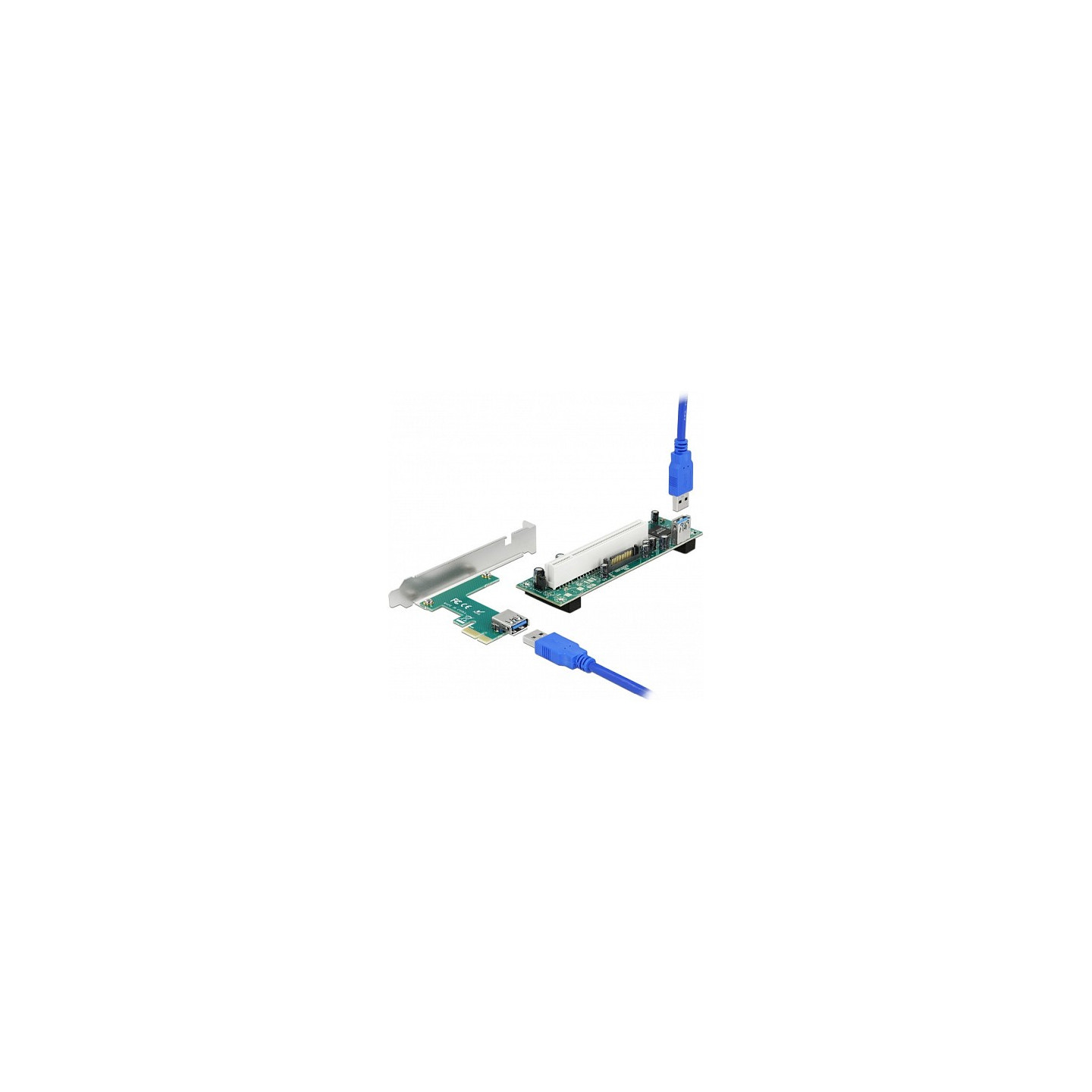 Delock Riser Karte PCI Express x1 zu 1 x PCI 32 Bit Slot mit 60 cm Kabel — Buy in Cyprus with Fast Delivery