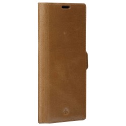 dbramante1928 Lynge - Flip-Hlle fr Mobiltelefon - genarbtes Leder - Hellbraun - fr Samsung Galaxy S22 Ultra