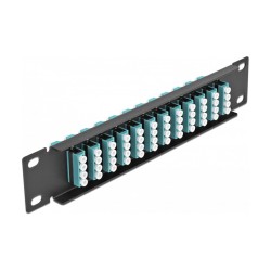 Delock 10? LWL Patchpanel 12 Port LC Quad aqua 1 HE schwarz — Buy in Cyprus with Fast Delivery