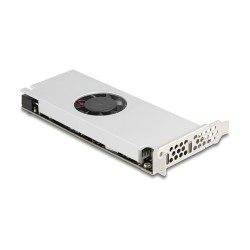 PCI Express x16 Karte zu 2 x USB 20 Gbps USB Type-CTM Dual Channel mit Lüfter und Kühlkörper im Low Profile Formfaktor