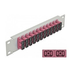 Delock 10? LWL Patchpanel 12 Port SC Duplex violett 1 HE grau — Buy in Cyprus with Fast Delivery