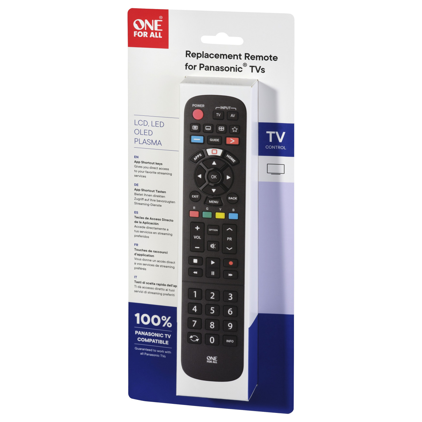 One for all Panasonic TV-Ersatzfernbedienung (schwarz) — Buy in Cyprus with Fast Delivery