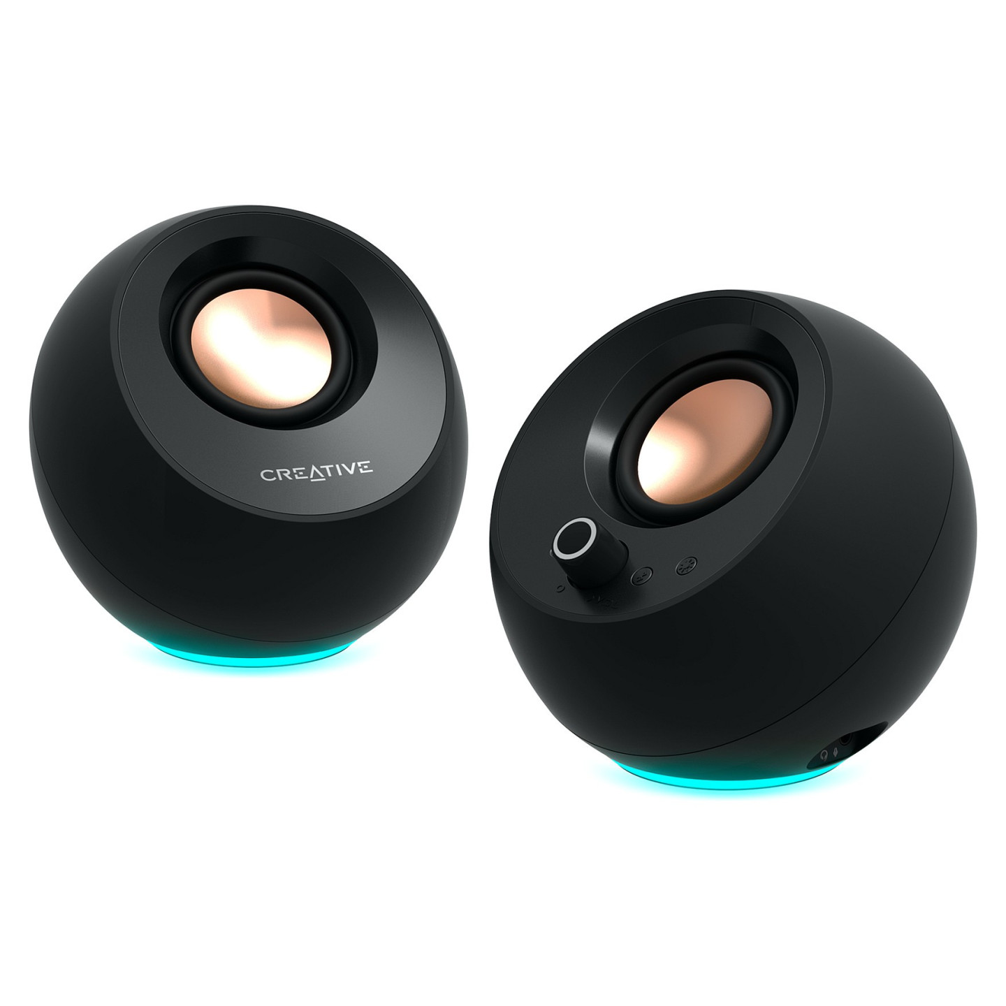 Creative Labs Pebble Pro (schwarz. Klinke. USB-A C. Bluetooth. Digitalverstrker. RGB-Beleuchtung)