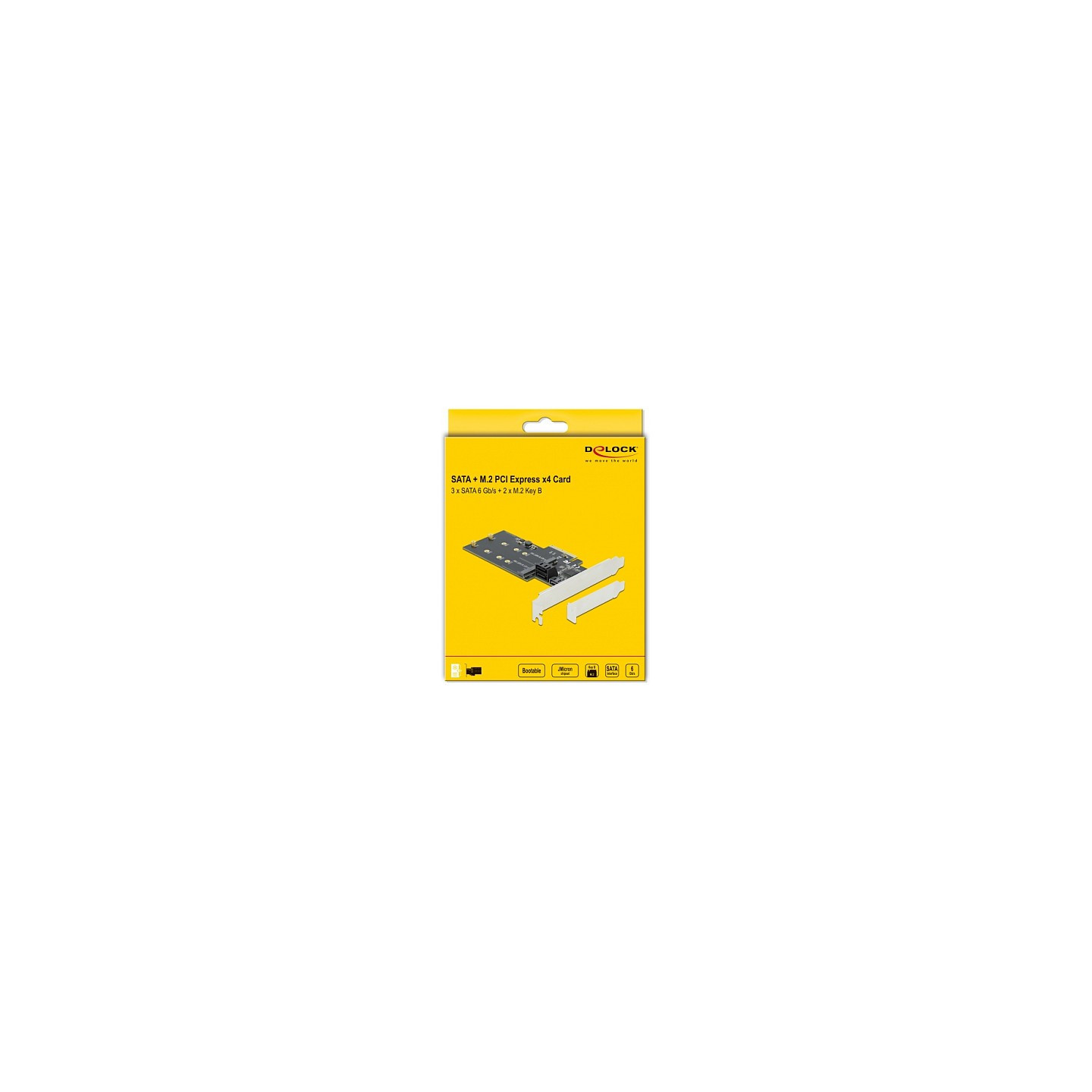 3 Port SATA und 2 Slot M.2 Key B PCI Express x4 Karte - Low Profile Formfaktor — Buy in Cyprus with Fast Delivery