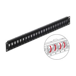 Delock 19? Keystone Patchpanel 24 Port drehbar schwarz — Buy in Cyprus with Fast Delivery