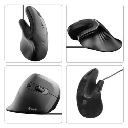 Equip Ergonomische Maus USB-A -C Stker 1.80m Rechts schwarz — Buy in Cyprus with Fast Delivery