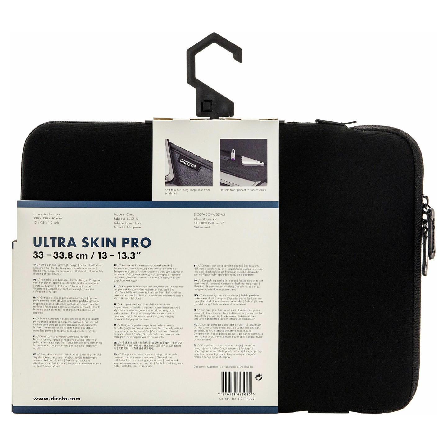 Dicota UltraSkinPro 33cm-33.78cm (13-13.3') black — Buy in Cyprus with Fast Delivery