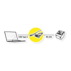 VALUE USB - Seriell Konverter-Kabel Typ C - RS232 schwarz 1.8m — Buy in Cyprus with Fast Delivery