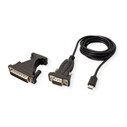 VALUE USB - Seriell Konverter-Kabel Typ C - RS232 schwarz 1.8m — Buy in Cyprus with Fast Delivery