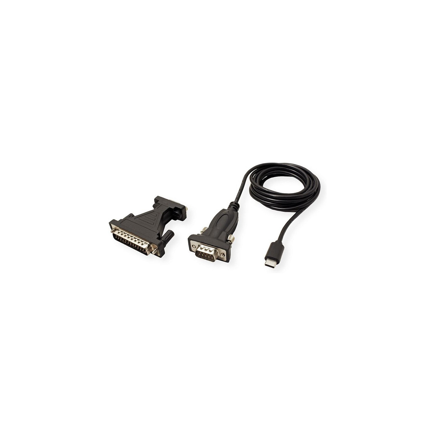 VALUE USB - Seriell Konverter-Kabel Typ C - RS232 schwarz 1.8m — Buy in Cyprus with Fast Delivery