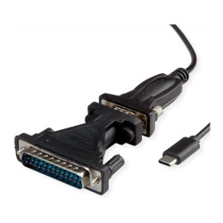 VALUE USB - Seriell Konverter-Kabel Typ C - RS232 schwarz 1.8m — Buy in Cyprus with Fast Delivery