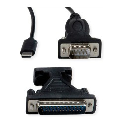 VALUE USB - Seriell Konverter-Kabel Typ C - RS232 schwarz 1.8m — Buy in Cyprus with Fast Delivery
