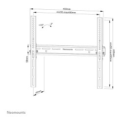 Wandhalterung neigbar für 32-65' Bildschirme 35KG Black Neomounts — Buy in Cyprus with Fast Delivery