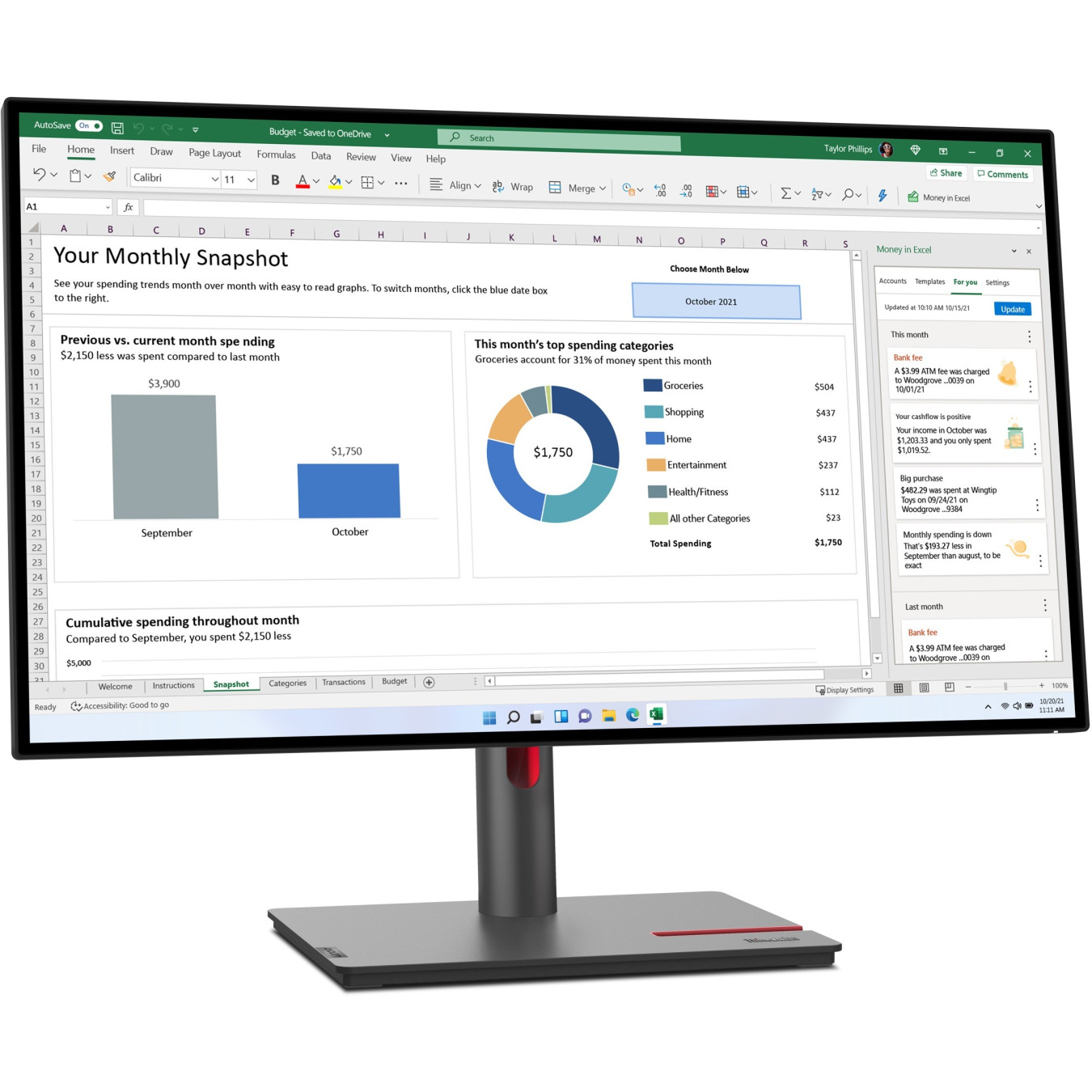 Lenovo ThinkVision P27h-30 – 27" QHD IPS Monitor | Armenius Store