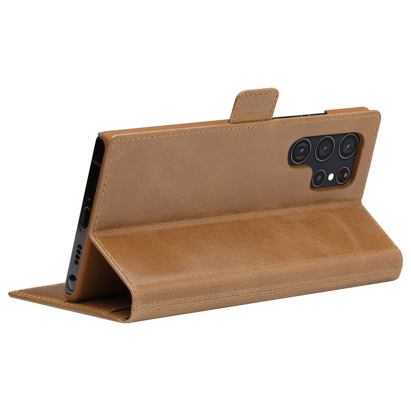 dbramante1928 Copenhagen Slim - Flip-Hlle fr Mobiltelefon - genarbtes Leder - Hellbraun - fr Samsung Galaxy S22 U