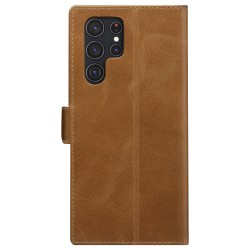 dbramante1928 Copenhagen Slim - Flip-Hlle fr Mobiltelefon - genarbtes Leder - Hellbraun - fr Samsung Galaxy S22 U
