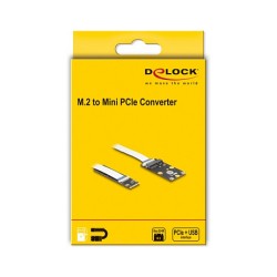 Konverter M.2 Key B+M Stecker zu 1 x Mini PCIe Slot half size full size mit flexiblem Kabel — Buy in Cyprus with Fast Delivery