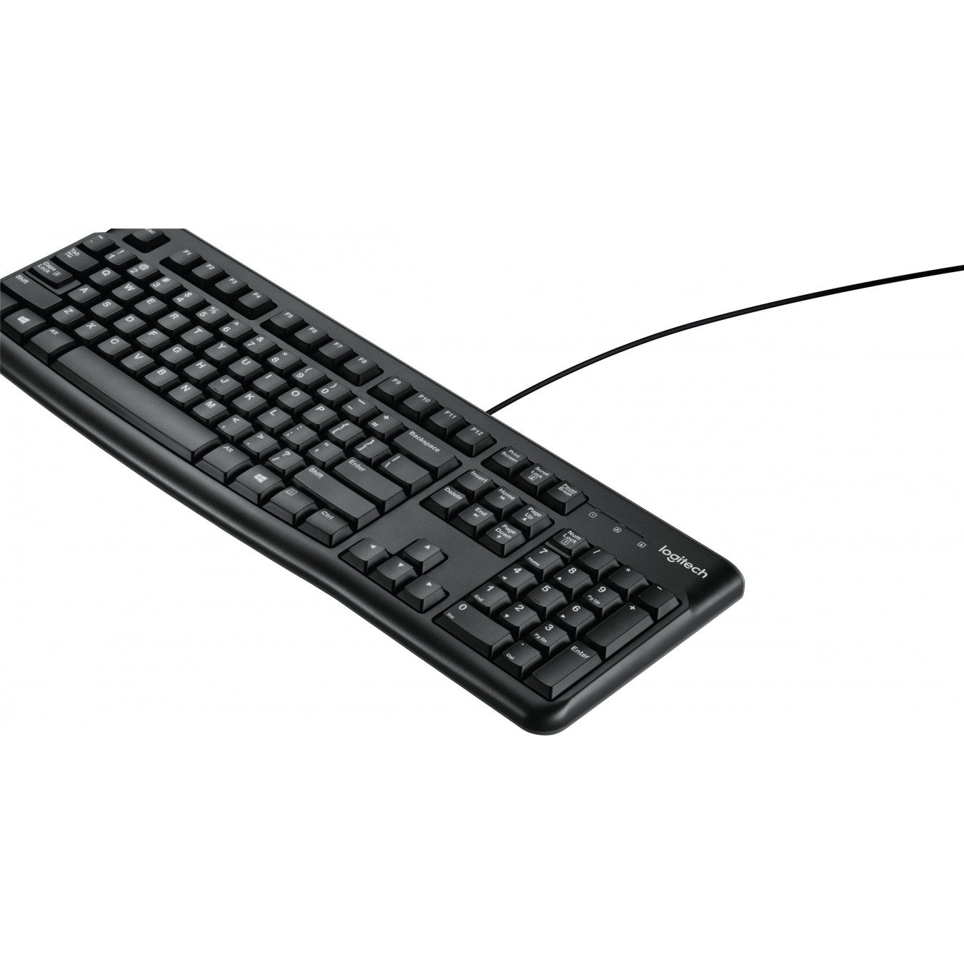 Logitech K120 - Wired USB Full-Size Keyboard - Black, US QWERTY, Spill-Resistant — Buy in Cyprus with Fast Delivery