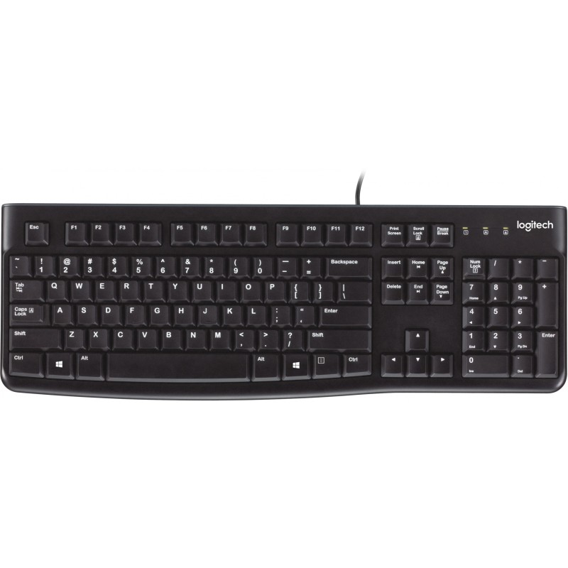 Buy Logitech K120 - Wired USB Full-Size Keyboard - Black, US QWERTY, Spill-Resis... in Cyprus, Nicosia, Limassol, Larnaka, Pafos