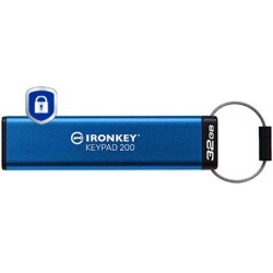 Buy Kingston IronKey Keypad 200 - 32GB Blue USB-A 3.2 Gen1, AES-256 Hardware Enc... in Cyprus, Nicosia, Limassol, Larnaka, Pafos