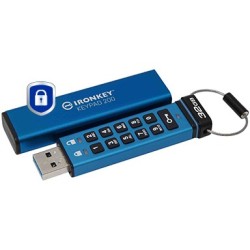 Buy Kingston IronKey Keypad 200 - 32GB Blue USB-A 3.2 Gen1, AES-256 Hardware Enc... in Cyprus, Nicosia, Limassol, Larnaka, Pafos