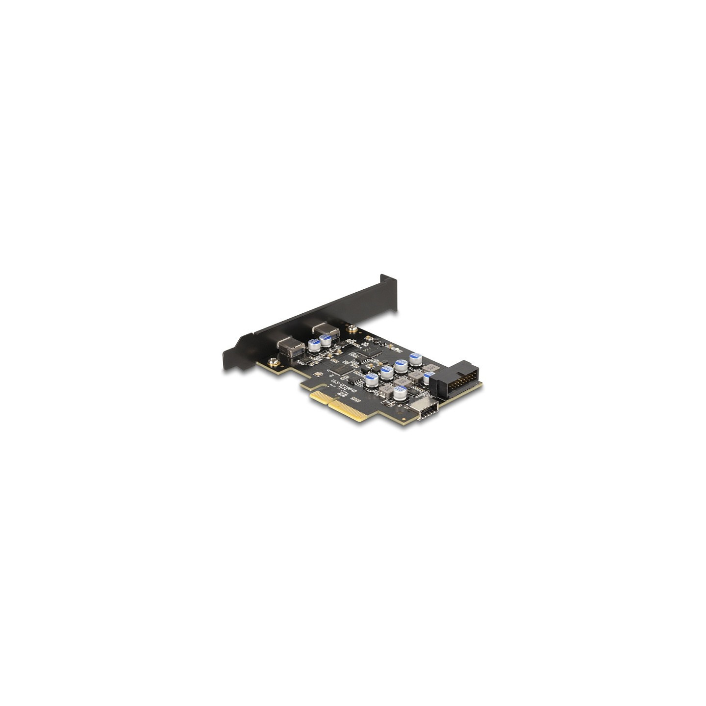 PCI Express x4 Karte zu 2 x extern USB Type-CTM + 1 x intern USB 10 Gbps Typ-E Key A und 1 x 19 Pin Pfostenstecker - ...