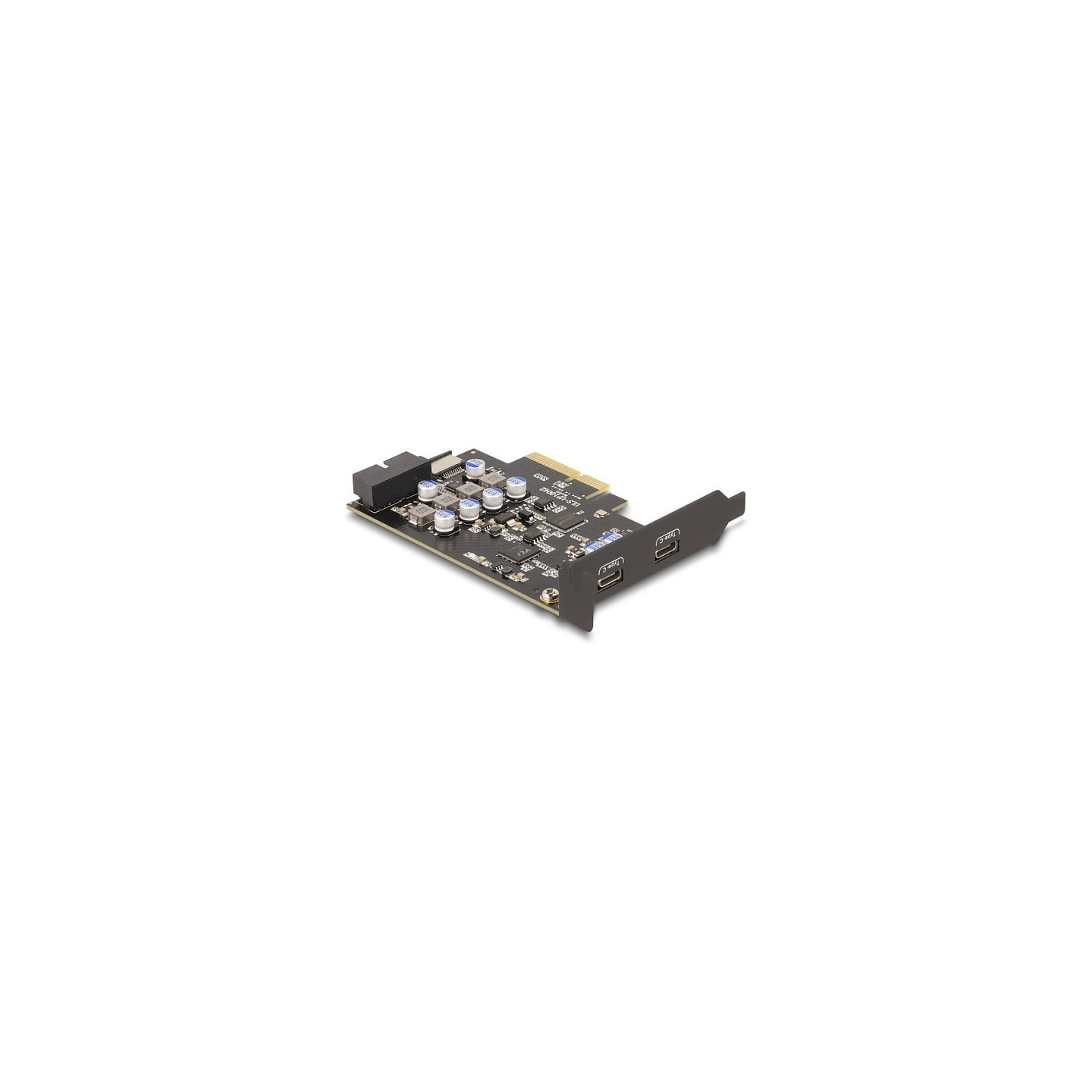 PCI Express x4 Karte zu 2 x extern USB Type-CTM + 1 x intern USB 10 Gbps Typ-E Key A und 1 x 19 Pin Pfostenstecker - ...
