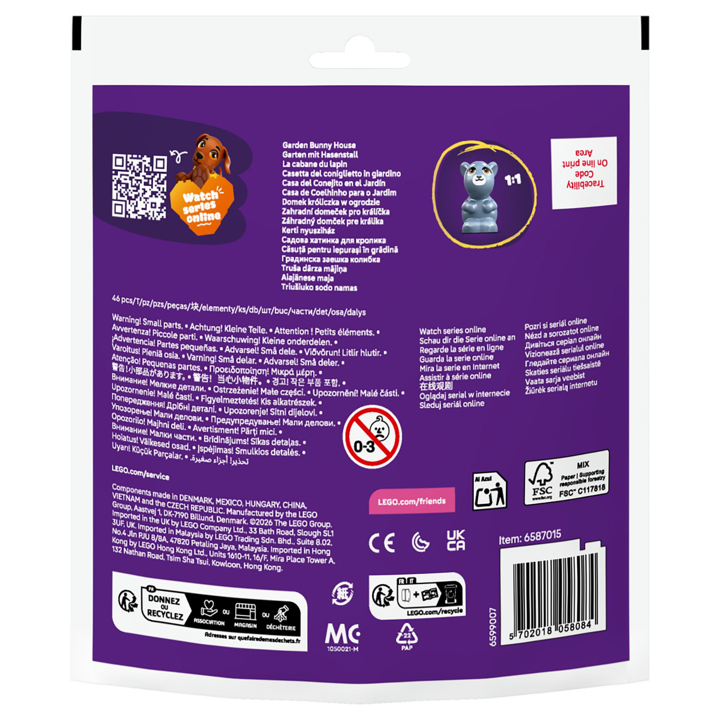 LEGO 30722 Friends Garten mit Hasenstall (Polybag) — Buy in Cyprus with Fast Delivery