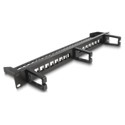 Delock 19? Keystone Patchpanel 16 Port mit 3 Bügeln und Entlastungsschiene 1 HE schwarz — Buy in Cyprus with Fast Delivery