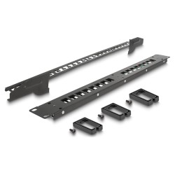 Delock 19? Keystone Patchpanel 16 Port mit 3 Bügeln und Entlastungsschiene 1 HE schwarz — Buy in Cyprus with Fast Delivery