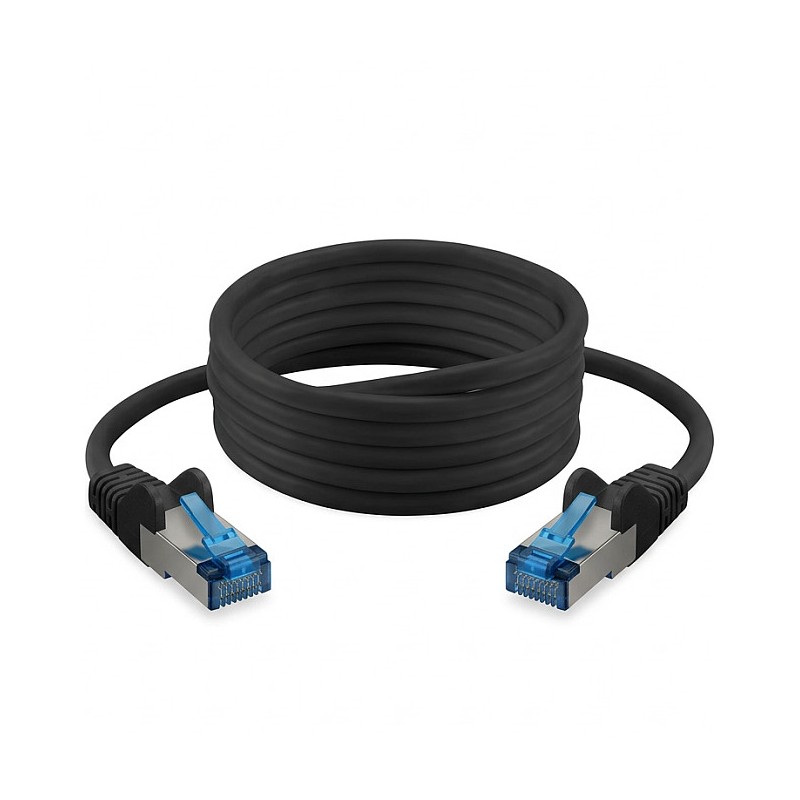 Patchkabel CAT6a RJ45 S FTP PiMF 1m Schwarz — Buy in Cyprus with Fast Delivery
