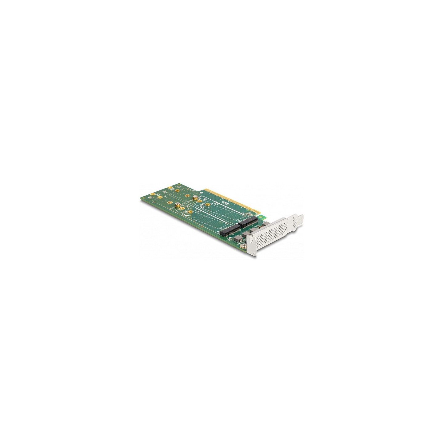 PCI Express 4.0 x16 Karte zu 4 x intern NVMe M.2 Key M 110 mm - Bifurcation - Low Profile Formfaktor