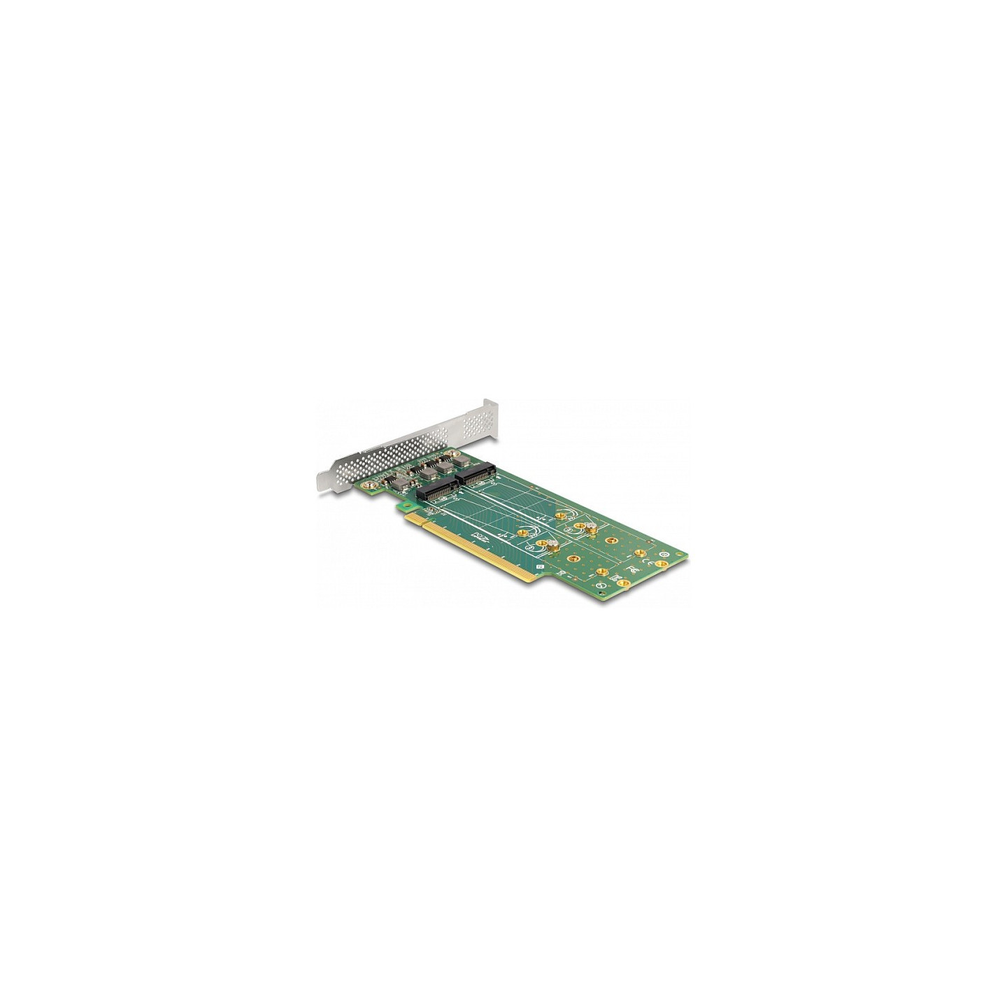 PCI Express 4.0 x16 Karte zu 4 x intern NVMe M.2 Key M 110 mm - Bifurcation - Low Profile Formfaktor