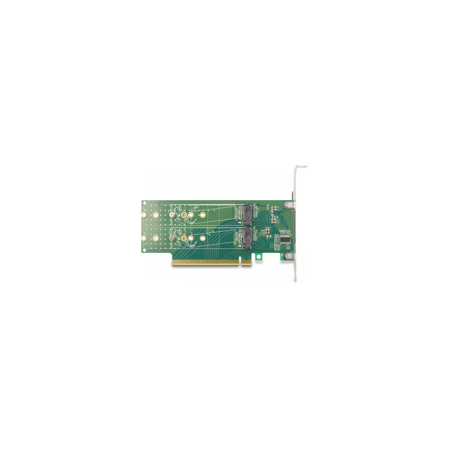 PCI Express 4.0 x16 Karte zu 4 x intern NVMe M.2 Key M 110 mm - Bifurcation - Low Profile Formfaktor