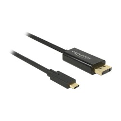 DeLock DisplayPort 1.2 to USB-C (ST-ST) 1m Adapterkabel 4K 60Hz Schwarz — Buy in Cyprus with Fast Delivery