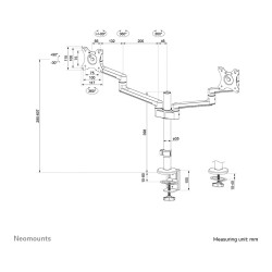 Neomounts DS60-425BL2 Tischhalterung für 17-27' Bildschirme - Schwarz — Buy in Cyprus with Fast Delivery