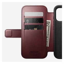 Nomad Modern Leather Folio iPhone 17 Pro Burgundy Horween — Buy in Cyprus with Fast Delivery