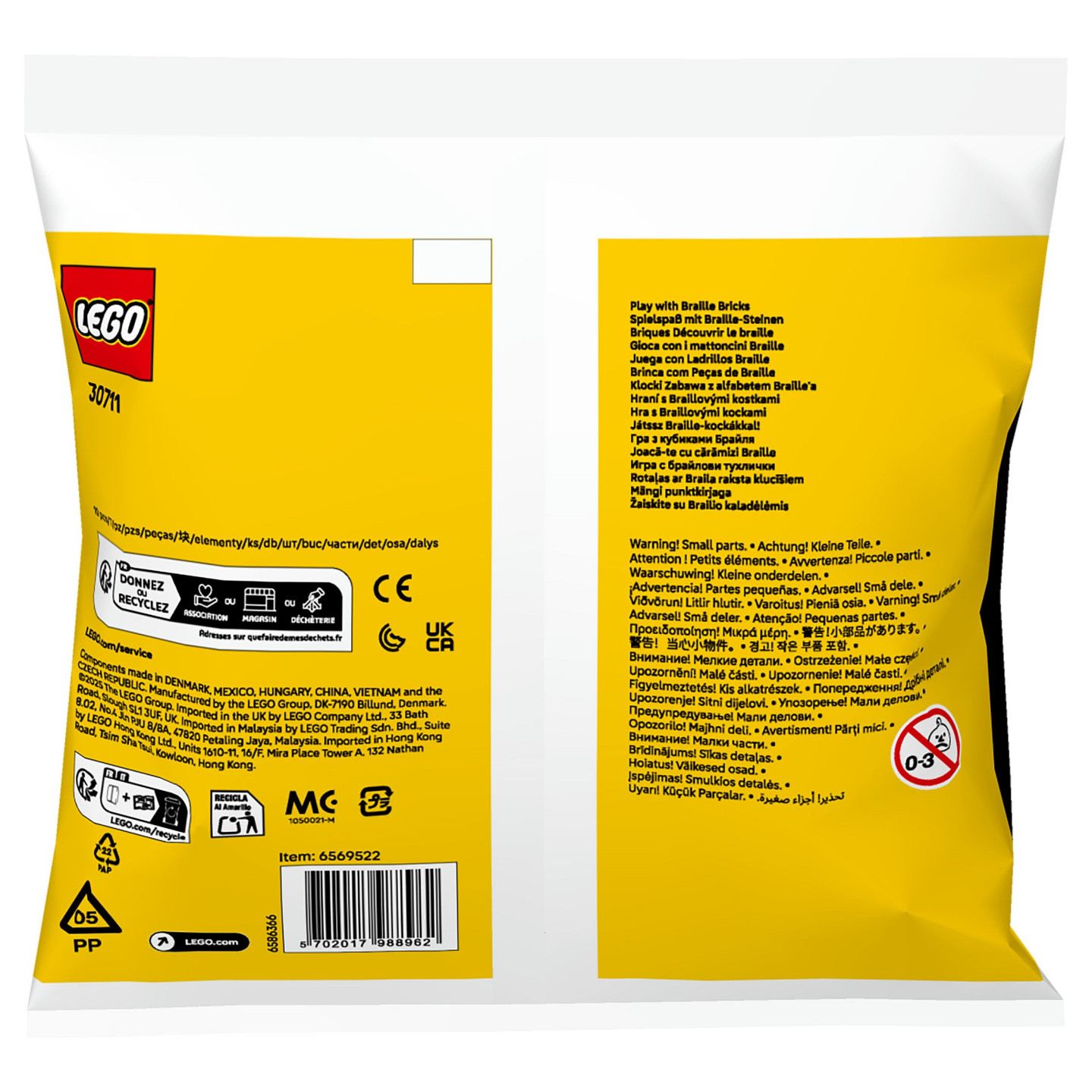 LEGO 30711 Spielspa mit Braille-Steinen (Polybag) — Buy in Cyprus with Fast Delivery