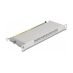 Delock 10? Patchpanel 8 Port Cat.6A 0.5 HE grau — Buy in Cyprus with Fast Delivery