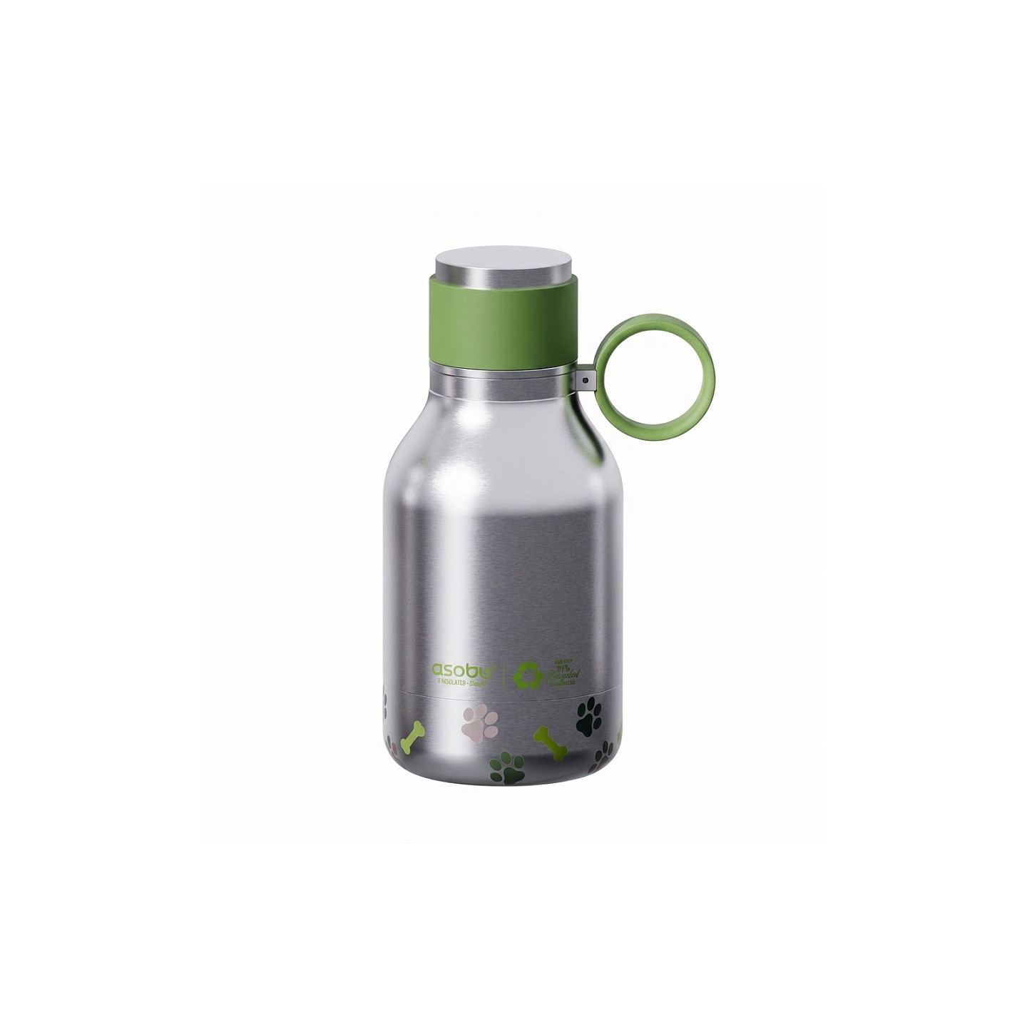 Asobu - Dog Bowl - recycelte Edelstahlflasche mit Hundenapf Silber — Buy in Cyprus with Fast Delivery
