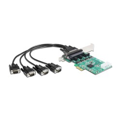 PCI Express x1 Karte zu 4 x Seriell RS-232 High Speed 921K mit Spannungsversorgung — Buy in Cyprus with Fast Delivery
