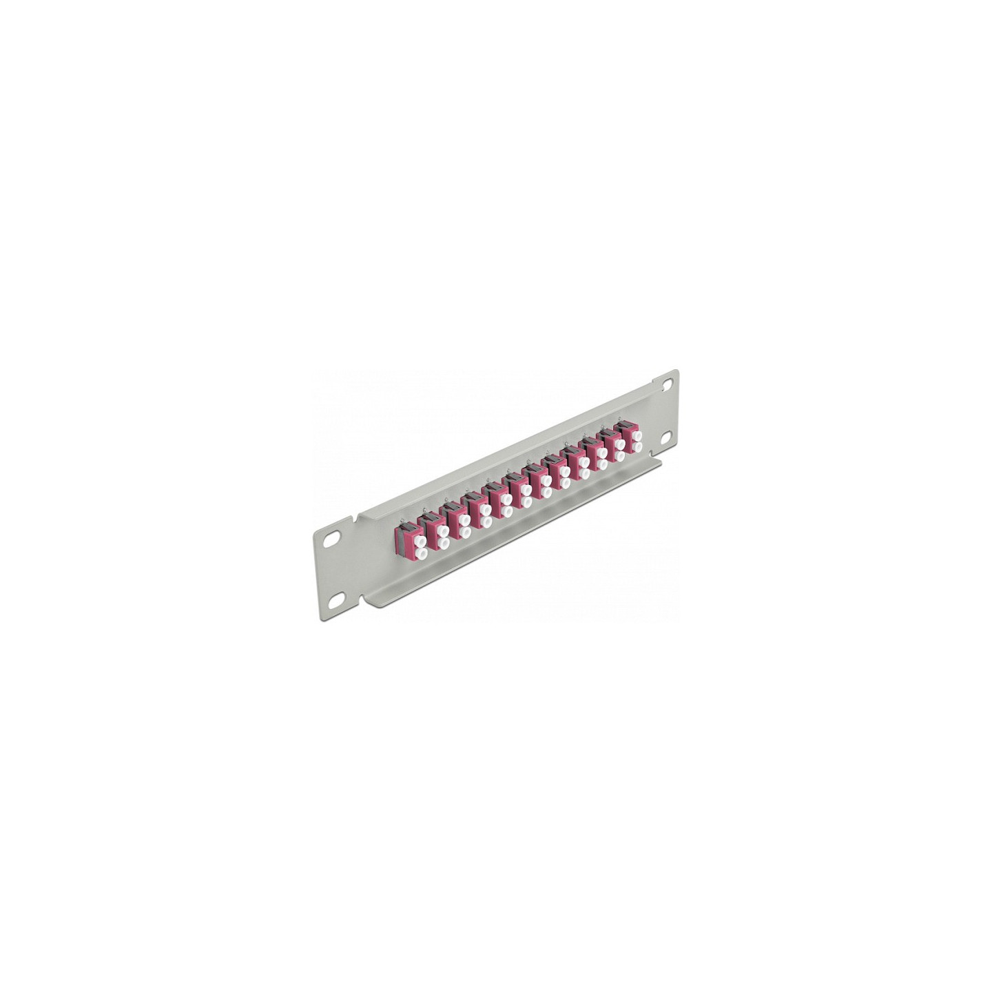 Delock 10? LWL Patchpanel 12 Port LC Duplex violett 1 HE grau — Buy in Cyprus with Fast Delivery