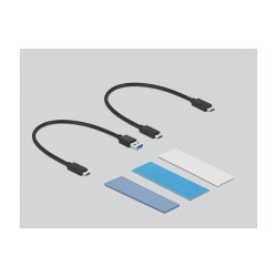 Externes USB Type-CTM Combo Gehäuse für M.2 NVMe PCIe oder SATA SSD - werkzeugfrei — Buy in Cyprus with Fast Delivery