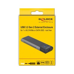 Externes USB Type-CTM Combo Gehäuse für M.2 NVMe PCIe oder SATA SSD - werkzeugfrei — Buy in Cyprus with Fast Delivery