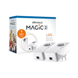 devolo Magic 2 LAN Powerline Starter Kit Powerline bis zu 2.400 Mbit s. 1x Gigabit LAN (pro Einheit)