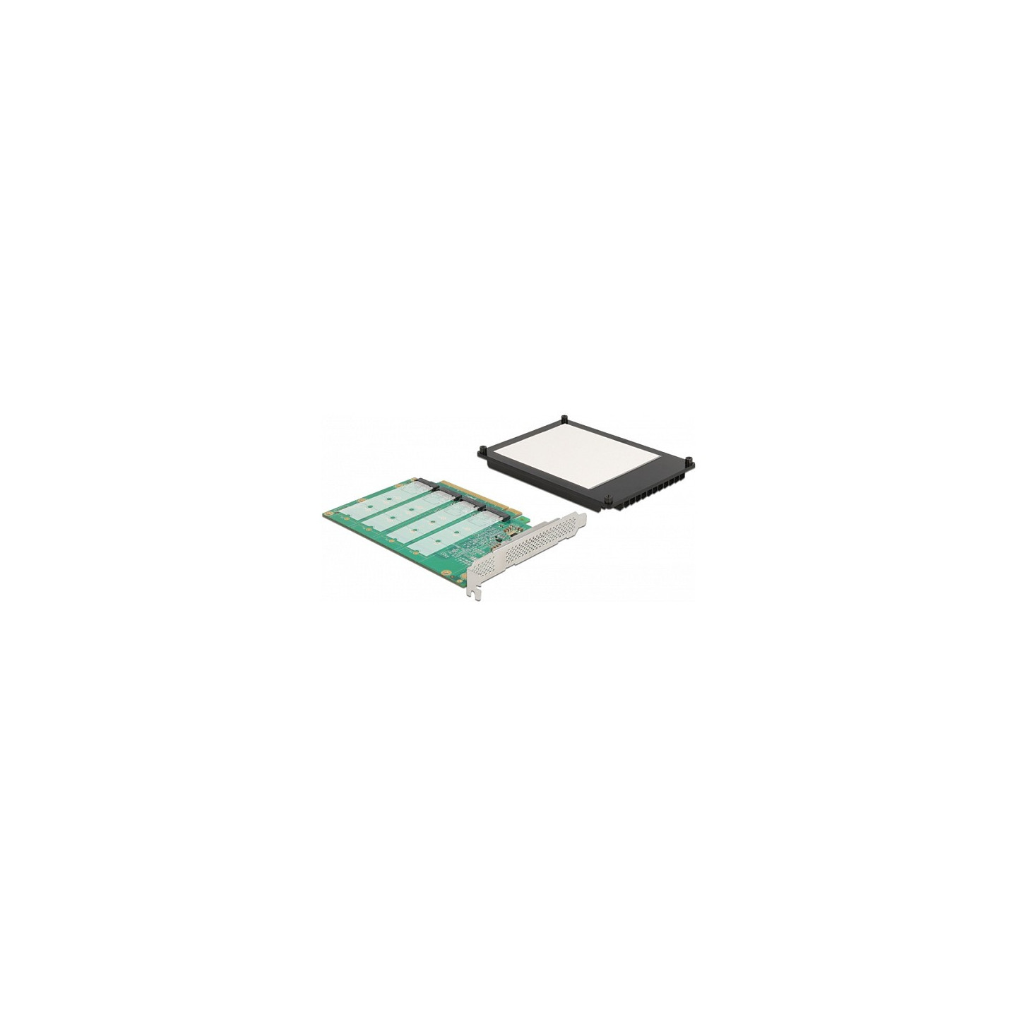 PCI Express x16 Karte zu 4 x intern NVMe M.2 Key M mit Kühlkörper - Bifurcation — Buy in Cyprus with Fast Delivery