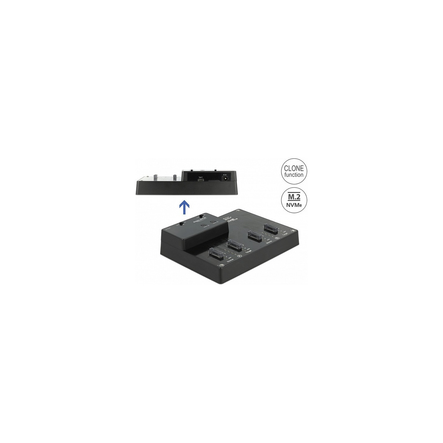 M.2 Dockingstation für 4 x M.2 NVMe PCIe SSD mit Klon Funktion — Buy in Cyprus with Fast Delivery