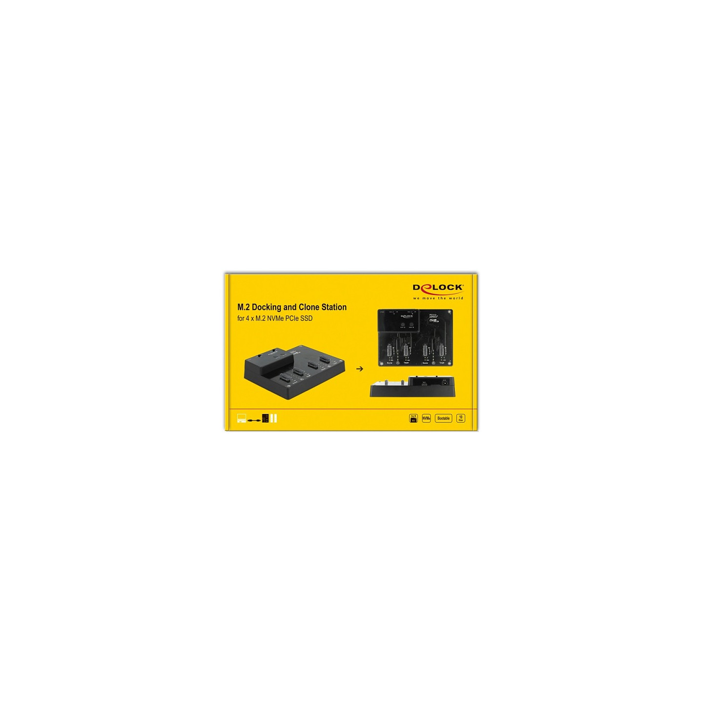 M.2 Dockingstation für 4 x M.2 NVMe PCIe SSD mit Klon Funktion — Buy in Cyprus with Fast Delivery