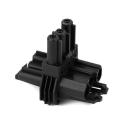 BACHMANN Verteilerblock WIELAND GST18 1xIn 2xOut mit Befestigungsmglichkeit schwarz — Buy in Cyprus with Fast Delivery